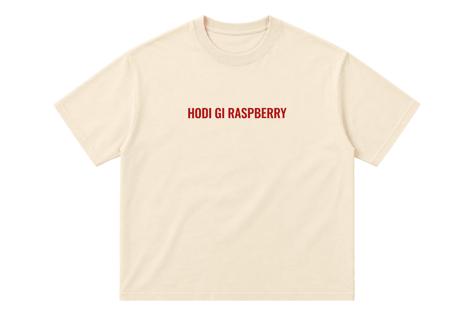 Hodi Gi Raspberry Tee in Vanilla